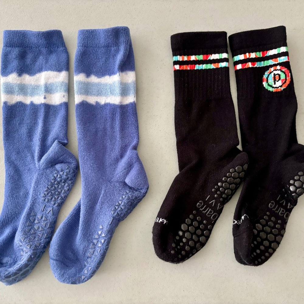 Set of Two Pure Barre grippy socks Small